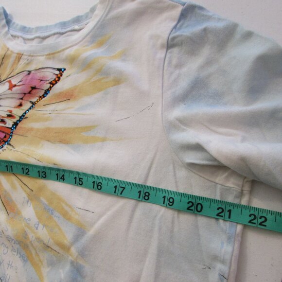 Chicos Rhinestone Butterfly Planet Earth Cotton Tee XL - Picture 10 of 16